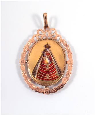 Ovaler Anhänger "Schutzmantel-madonna" - Umění, starožitnosti, šperky
