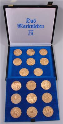 17 Medaillen "Das Marienleben", nach Albrecht Dürer - Arte, antiquariato e gioielli