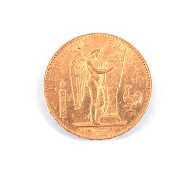 Goldmünze, 100 Francs, Frankreich 1879 - Kunst, Antiquitäten und Schmuck