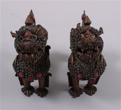 Asiatisches Löwenpaar "Tempel-wächter" - Umění, starožitnosti, šperky