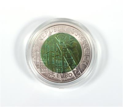 Bimetallmünze, 25,- Euro, "Faszination Licht", 2008 - Kunst, Antiquitäten und Schmuck