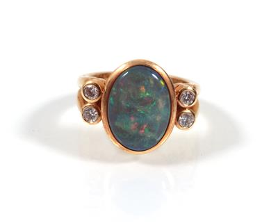 Opal- Brillantdamenring - Arte, antiquariato e gioielli