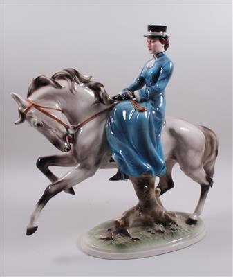 Keramikfigur "Kaiserin Elisabeth zu Pferd" - Arte, antiquariato e gioielli