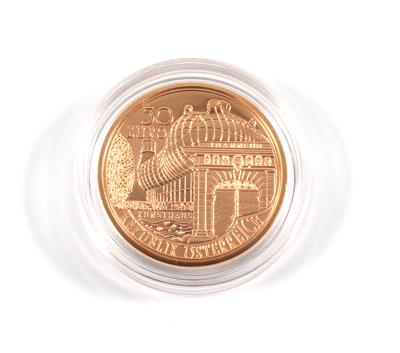 Goldmünze, 50 Euro, "200 Jahre Joanneum in Graz", Österreich 2011 - Umění, starožitnosti a šperky