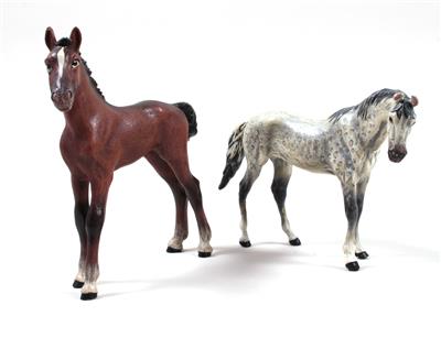 2 Bronzefiguren "Pferde" - Kunst, Antiquitäten und Schmuck