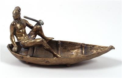 Bronzefigur "Indianer in Boot" - Kunst, Antiquitäten und Schmuck