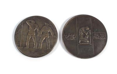 2 Bronzemedaillen - Arte, antiquariato e gioielli