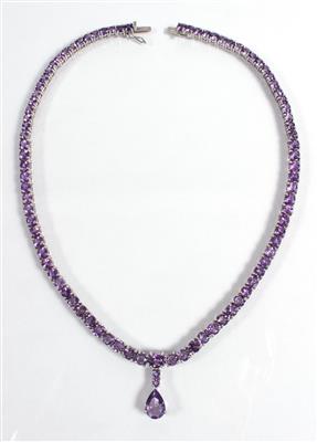 Amethystcollier - Art, antiques and jewellery