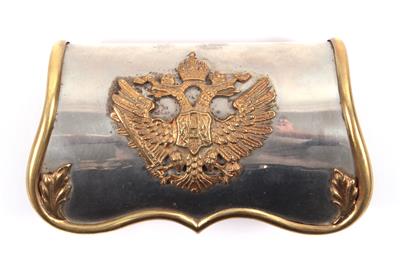 Zigarettenbehälter in Form einer Offizierskartusche der reitenden Truppen der K. u. K. Armee - Art, antiques and jewellery