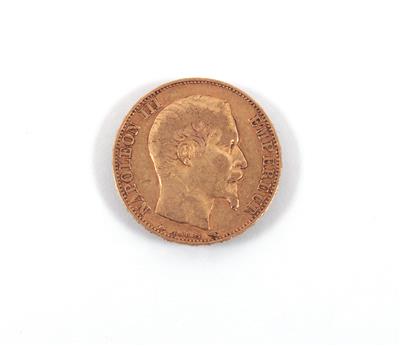 Goldmünze 20 Francs, Frankreich 1855 - Kunst, Antiquitäten und Schmuck