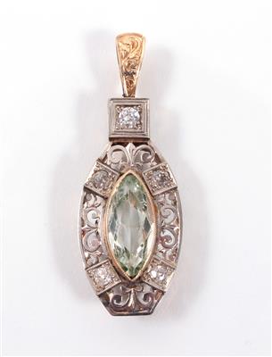 Altschliffdiamantanhänger zus. ca. 0,40 ct - Art, antiques and jewellery