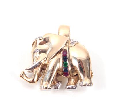 Anhänger "Elefant" - Kunst, Antiquitäten und Schmuck