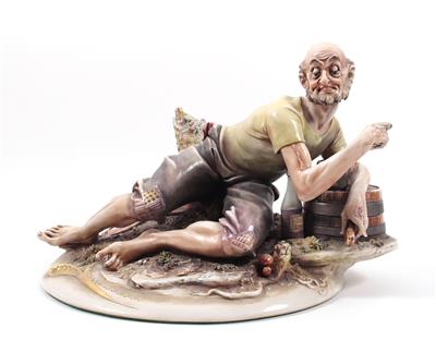 Antonio Borsato- Porzellanfigur "Betrunkener Mann" - Kunst, Antiquitäten und Schmuck