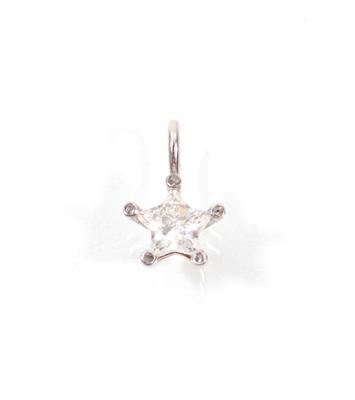 Diamantanhänger im Sternschliff ca. 0,30 ct - Umění, starožitnosti, šperky