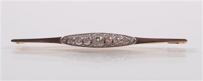 Altschliffbrillant- diamantbrosche zus. ca. 0,45 ct - Arte, antiquariato e gioielli