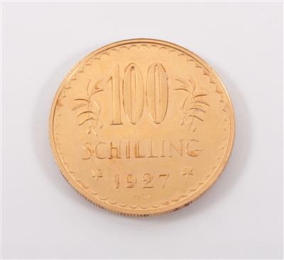 Goldmünze 100,- Schilling, Österreich 1927 - Arte, antiquariato e gioielli