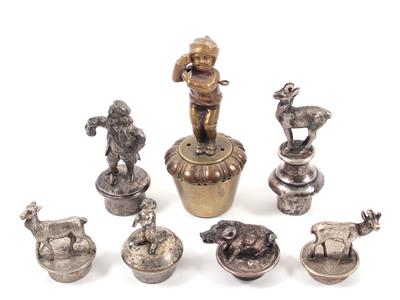 7 figurale Flaschenstöpsel - Arte, antiquariato e gioielli