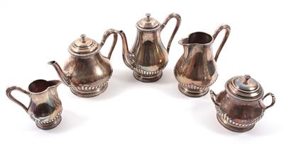 5-teilige Kaffee-, Teegarnitur - Antiques, art and jewellery