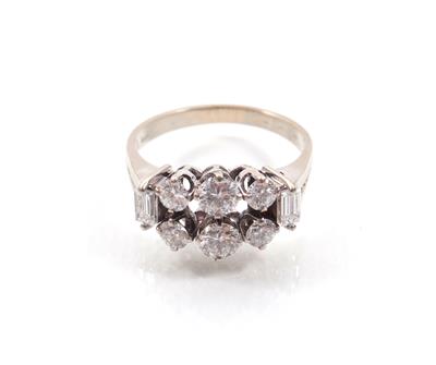 Brillant-Diamantendamenring zus. ca. 1,40 ct, - Kunst, Antiquitäten und Schmuck