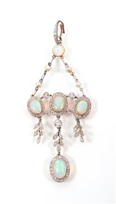 Opal- Diamantanhänger - Kunst, Antiquitäten und Schmuck