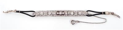 Brillant- Diamantarmband bzw. Uhrgehäuse, zus. ca. 3,50 ct - Umění, starožitnosti, šperky