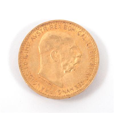 Goldmünze 10 Kronen 1910 - Umění, starožitnosti, šperky