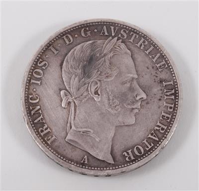 Silbermünze 2 Gulden, Franz Joseph I., 1863(A) - Umění, starožitnosti, šperky