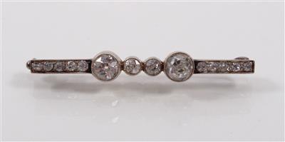 Altschliffbrillant, -diamantbrosche zus. ca. 1 ct - Arte, antiquariato e gioielli