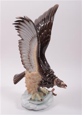 HEREND Porzellanfigur "Adler" - Arte, antiquariato e gioielli