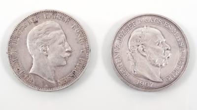 2 Silbermünzen - Kunst, Antiquitäten und Schmuck
