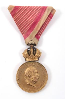 Bronzene Militärverdienstmedaille "Signum Laudis", Kaiser Franz Joseph I. - Umění, starožitnosti, šperky