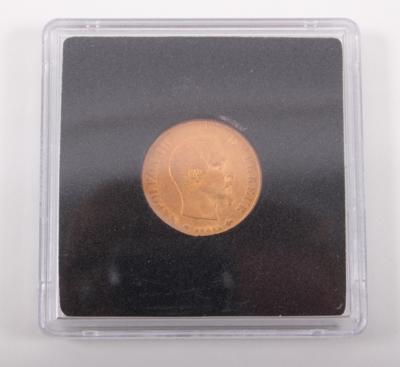 Goldmünze 10 Francs, Frankreich 1859 - Umění, starožitnosti, šperky
