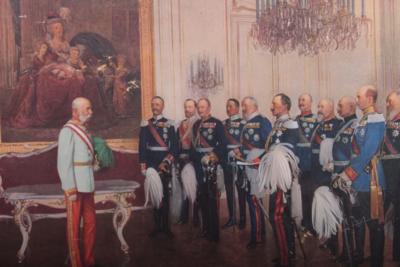 Kaiser Franz Joseph I. mit den deutschen Bundesfürsten - Kunst, Antiquitäten und Schmuck