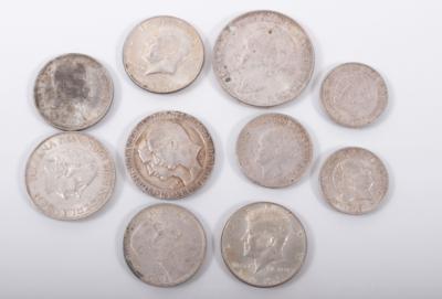 Konvolut Silbermünzen, USA, Niederlande, Tschechoslowakei, Deutschland - Arte, antiquariato e gioielli