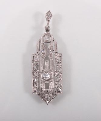 Brillant- Diamantanhänger zus. ca. 0,20 ct - Arte, antiquariato e gioielli