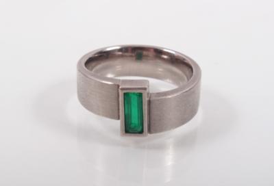 Smaragddamenring ca. 0,35 ct - Arte, antiquariato e gioielli