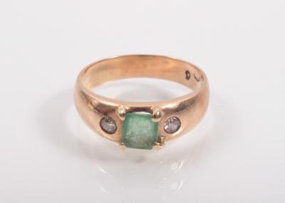 Diamant Smaragdring - Arte, antiquariato e gioielli