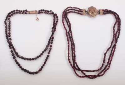 2 Granathalsketten - Kunst, Antiquitäten und Schmuck
