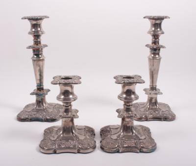 2 englische Kerzenleuchterpaare - Kunst, Antiquitäten und Schmuck