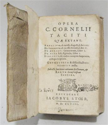 Buch, "Opera C. Cornelii Taciti" - Art and antiques