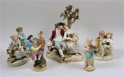 5 MEISSEN- Porzellanfiguren bzw. Figurengruppen - Umění, starožitnosti, šperky