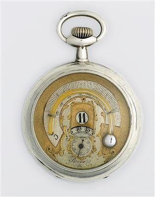 Herrentaschenuhr mit Digitalanzeige und Thermometer - Kunst, Antiqutäten und Schmuck