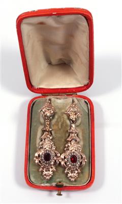 Spätbiedermeier Ohrgehänge - Arte, antiquariato e gioielli