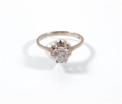 Brillantsolitärdamenring, 1,10 ct - Antiques, art and jewellery