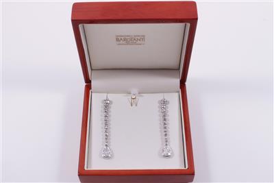 Diamantohrsteckgehänge zus. ca. 7,90 ct - Arte, antiquariato e gioielli