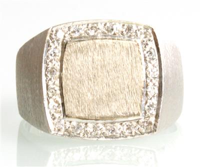 Diamant Herrenring zus. ca. 0,20 ct - Jewellery