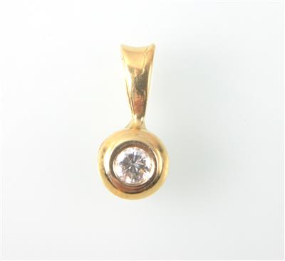 Brillantanhänger ca. 0,15 ct - Online-Solitärauktion