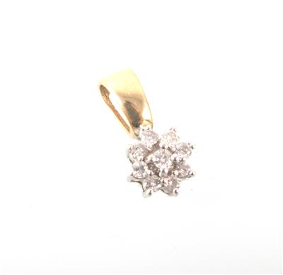 Brillantanhänger zus. ca. 0,15 ct - Schmuck Onlineauktion