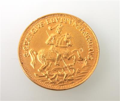 Goldmedaille "St. Georg" - Valentin - Auktion