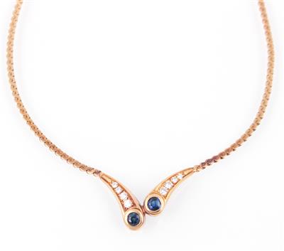 Brillant Saphir Collier - Schmuck